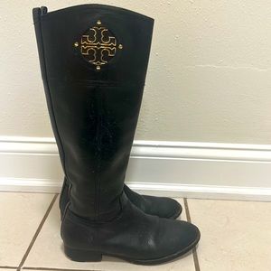 Tory Burch tall black boots